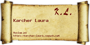 Karcher Laura névjegykártya